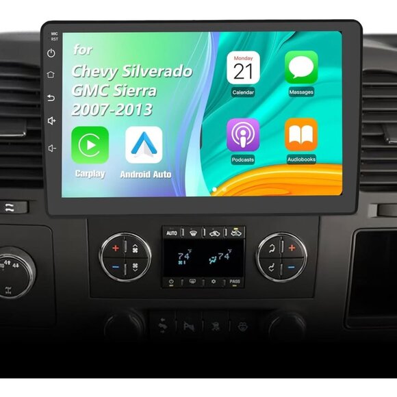 For Chevy Silverado GMC Sierra 07-13 Android 13 Stereo CarPlay - Picture 3 of 7